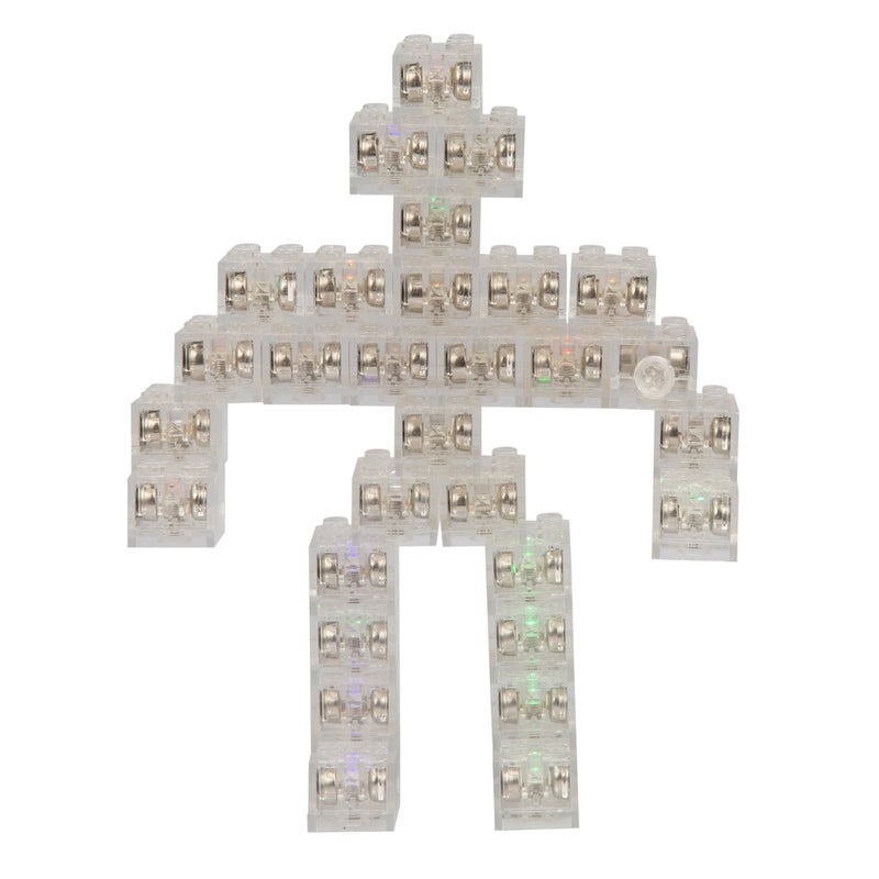 SCS Direct Light Up Building Bricks - Set of 40 Blocks w On/Off Switch + Brightness Dim Ability - 8 Compatible Tight Fit w All Major Brands - STEM Holiday Xmas Stocking Stuffer Gift for Kids - Image 5